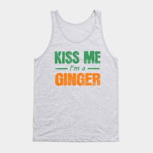 Kiss Me I'm A Ginger St. Patrick's Day Tank Top